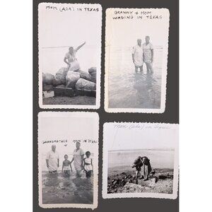 Vintage Black White Family Photos 1950s Texas Vacation African American Lot Of 4